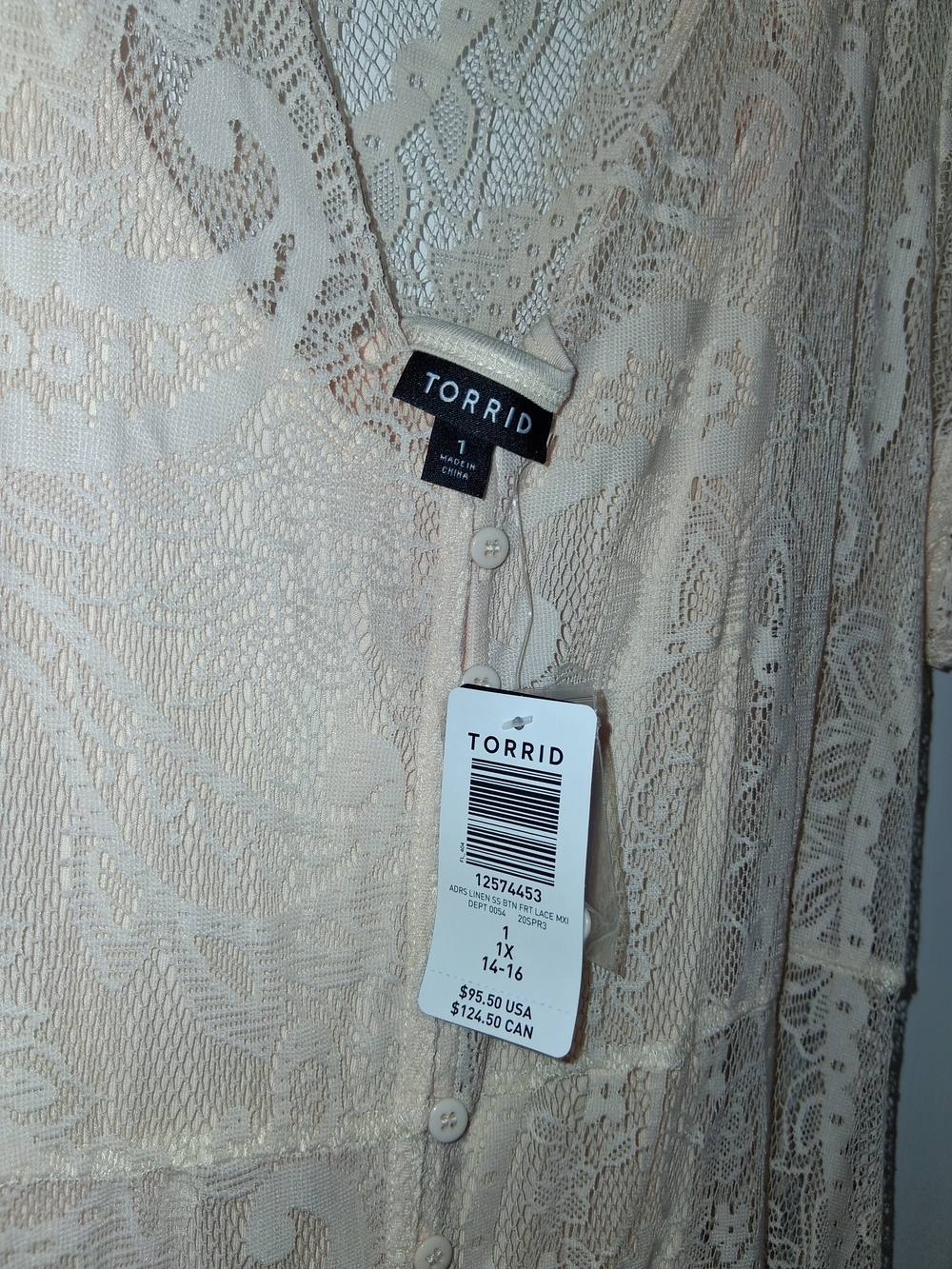 torrid Lace Maxi Chemise in Nude Blush - Picture 2 of 4
